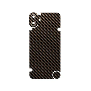 MAHOOT Glossy-Brown-Fiber Cover Sticker for Nothing CMF Phone 1