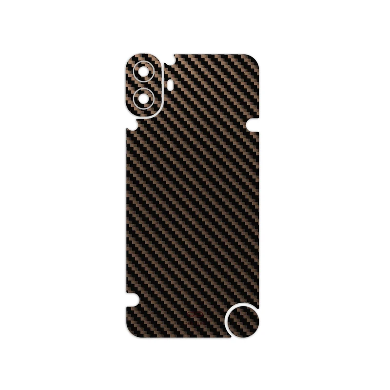برچسب پوششی ماهوت مدل Glossy-Brown-Fiber مناسب برای گوشی موبایل ناتینگ CMF Phone 1