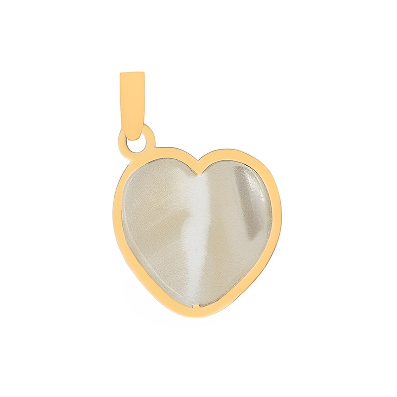 آویز گردنبند طلا 18 عیار زنانه سوزیانا مدل قلب صدفی