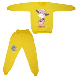 ست سویشرت و شلوار دخترانه مدل زرافه بامزه