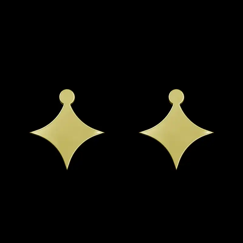 گوشواره طلا 18 عیار زنانه مدوپد مدل ستاره کد GA1-15510