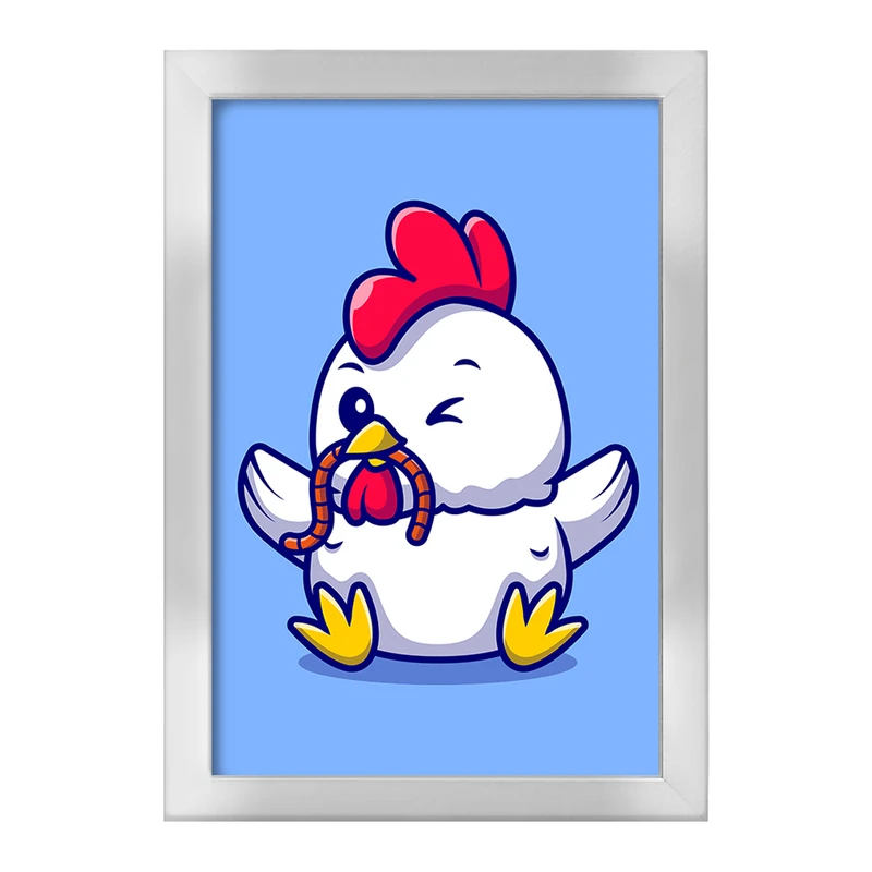 تابلو خندالو طرح حیوانات بامزه خروس کد 29738