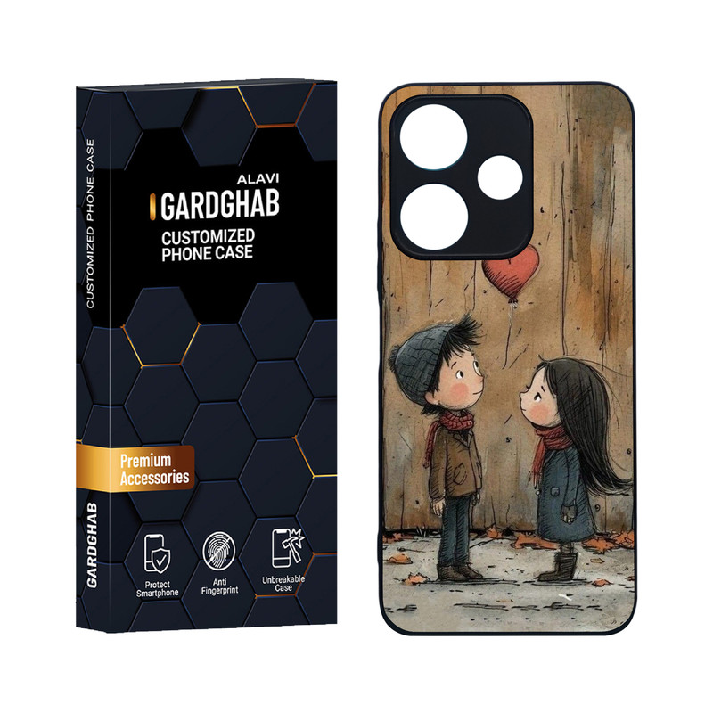 کاور گارد قاب علوی مدل دورژله ای فانتزی مناسب برای گوشی موبایل شیائومی Redmi 13 4G / 5G