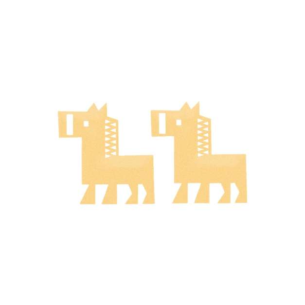 گوشواره طلا 18 عیار دخترانه باراد زر مدل اسب BZ14