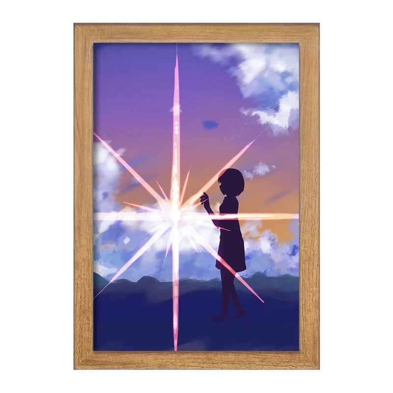 تابلو خندالو مدل میتسویا میامیزو انیمه یورنیم Your Name  کد 16275