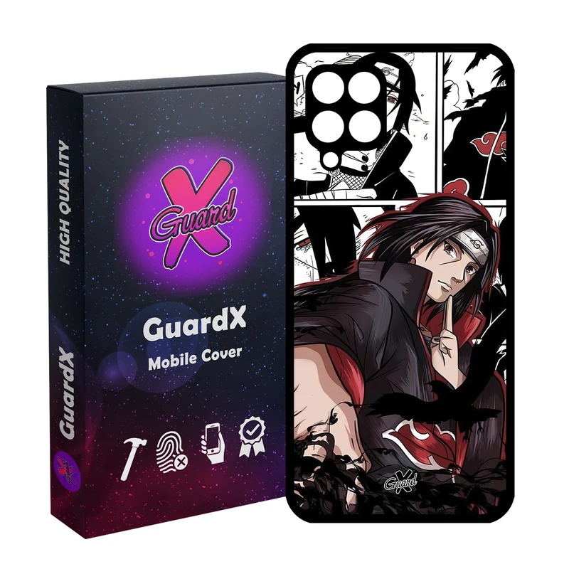 کاور گارد ایکس طرح Itachi Anime مدل Glass10550 مناسب برای گوشی موبایل سامسونگ Galaxy A22 4G