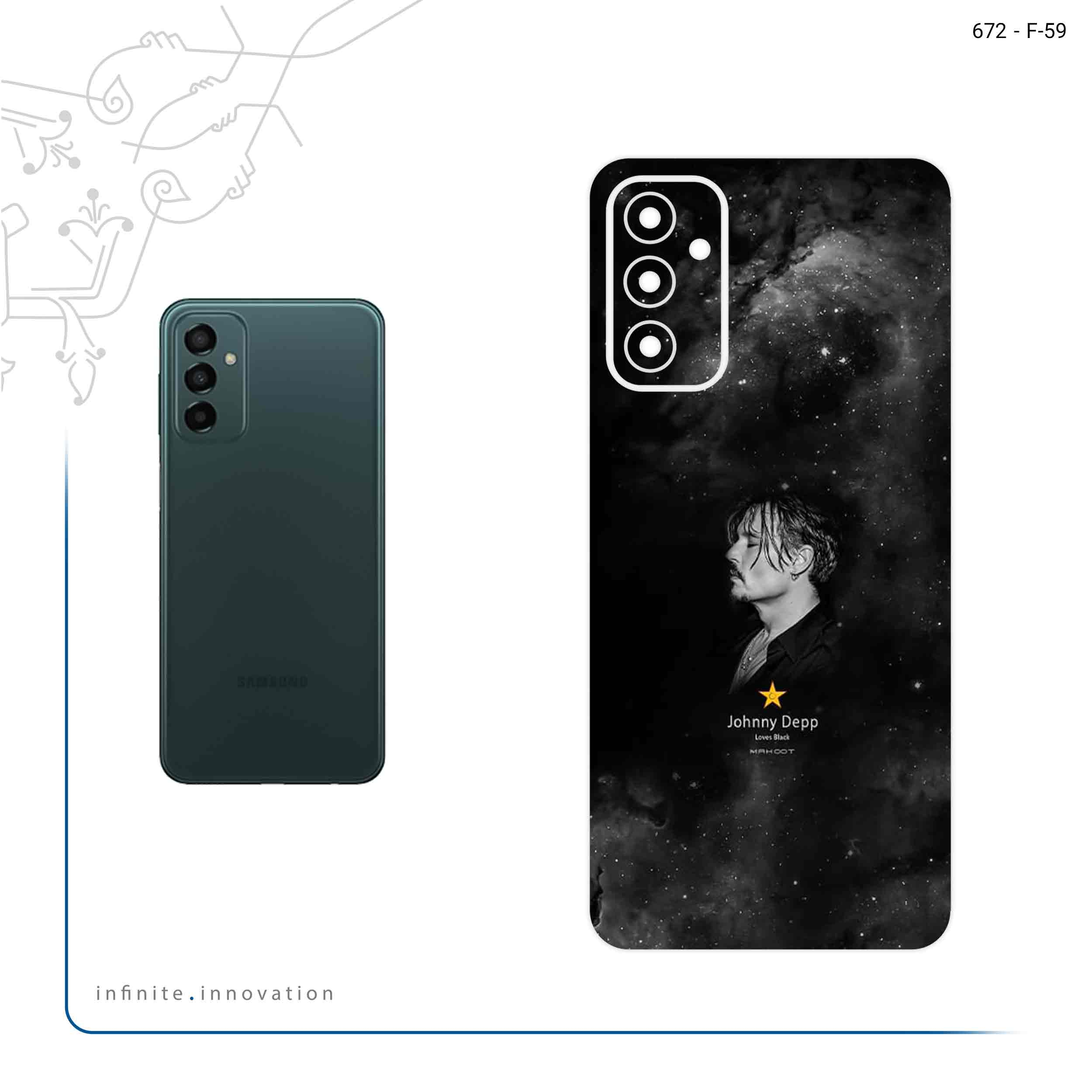 برچسب پوششی ماهوت مدل Johnny Depp مناسب برای گوشی موبایل سامسونگ Galaxy M23