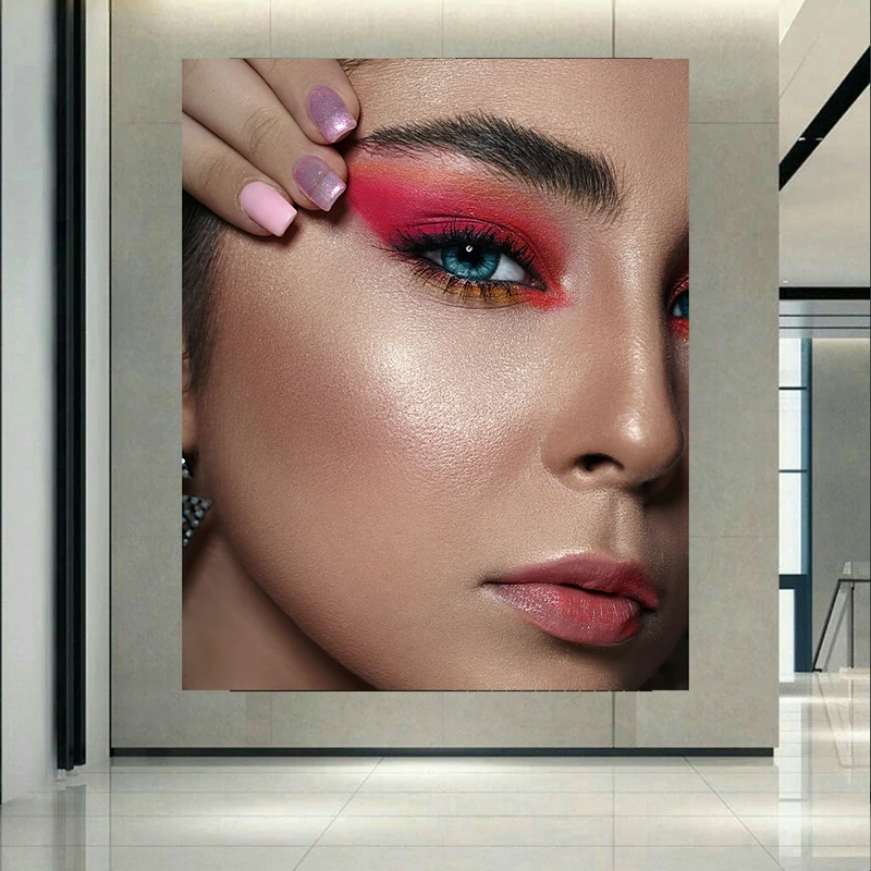 پوستر پارچه ای طرح آرایشگاه زنانه مدل چهره کد AR30766