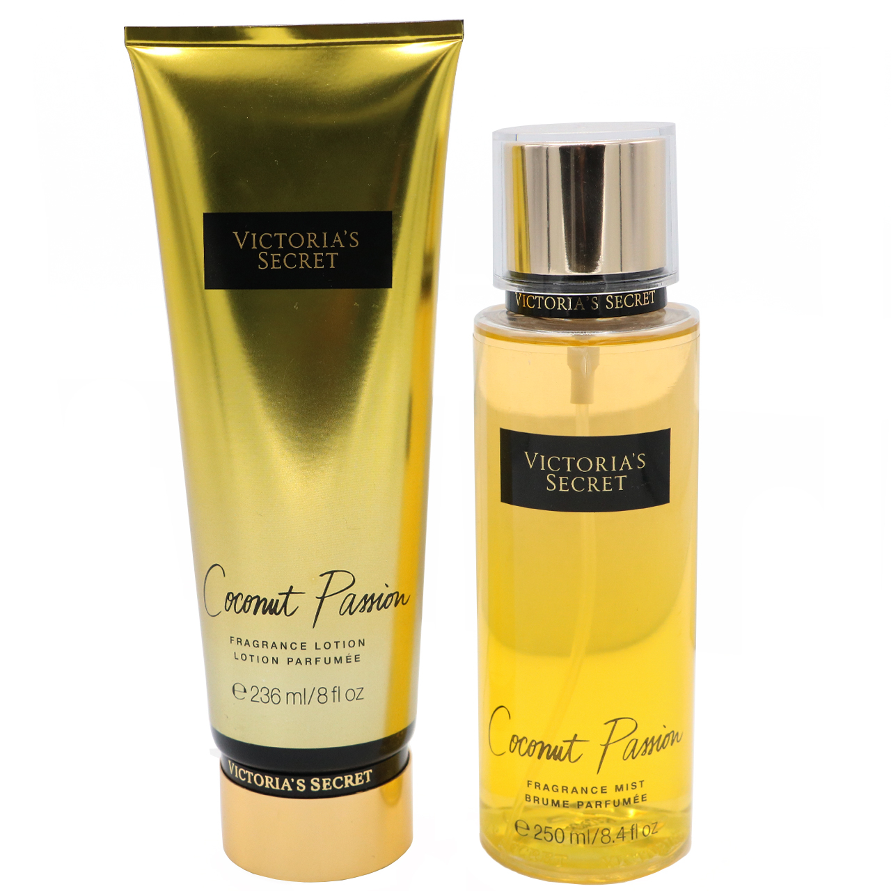 پک لوسیون و بادی اسپلش ویکتوریا سکرت مدل Coconut Passion مجموعه 2 عددی