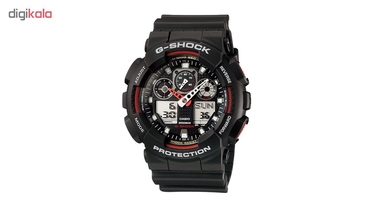 ساعت مچی عقربه‌ای مردانه کاسیو مدل GA-100-1A4DR -  - 3