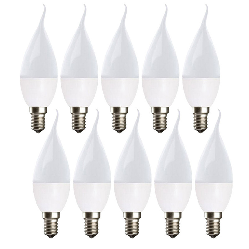 لامپ ال ای دی 7 وات مدل C37W پایه E14 بسته 10 عددی