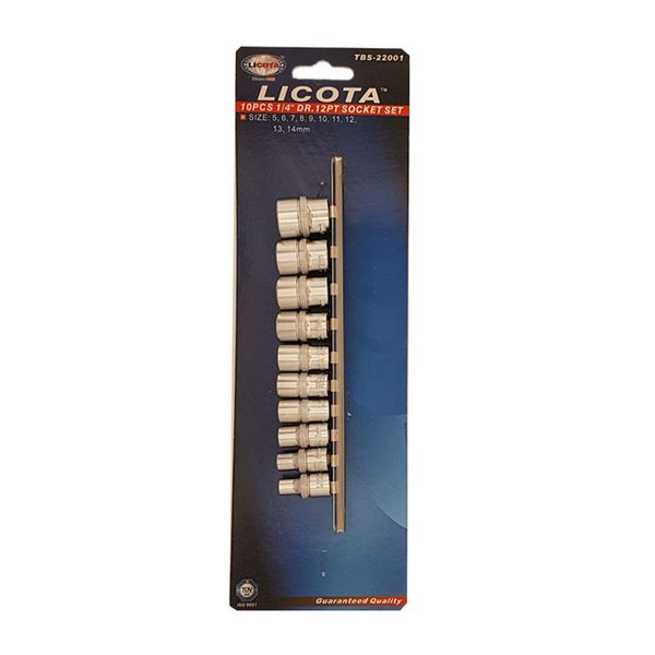 مجموعه 10 عددی آچار بکس لیکوتا مدل TBS-22001 مجموعه 10 عددی آچار بکس لیکوتا مدل TBS-22001