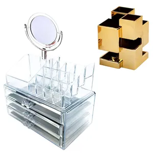 استند لوازم آرایشی مدل cosmetic به همراه جا برسی و آینه 