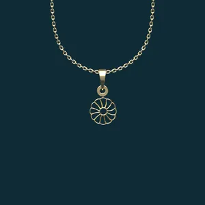 گردنبند طلا 18 عیار زنانه مدوپد مدل گل کد AA2-1-1254