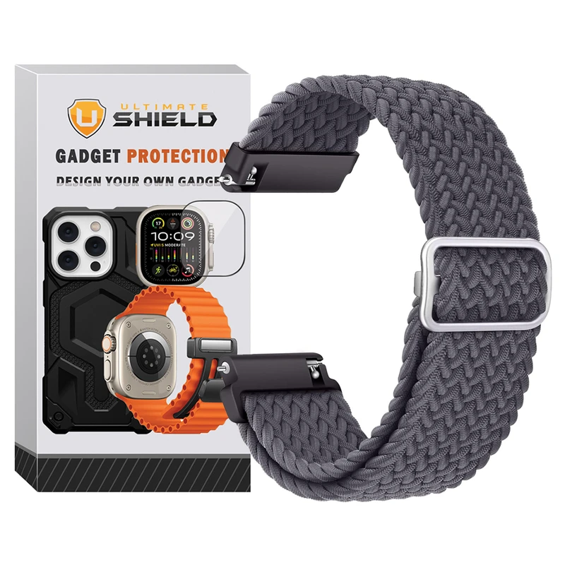 بند آلتیمیت شیلد مدل Braided LP TW مناسب برای ساعت هوشمند میبرو GS Pro 2 / Mibro GS Active / Mibro GS Active 2 / Mibro GS Explorer / Mibro GS Explorer S 22mm