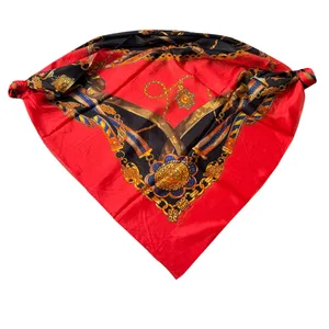 روسری زنانه مدل حریر ابرشیم زنجیره ای کد 4