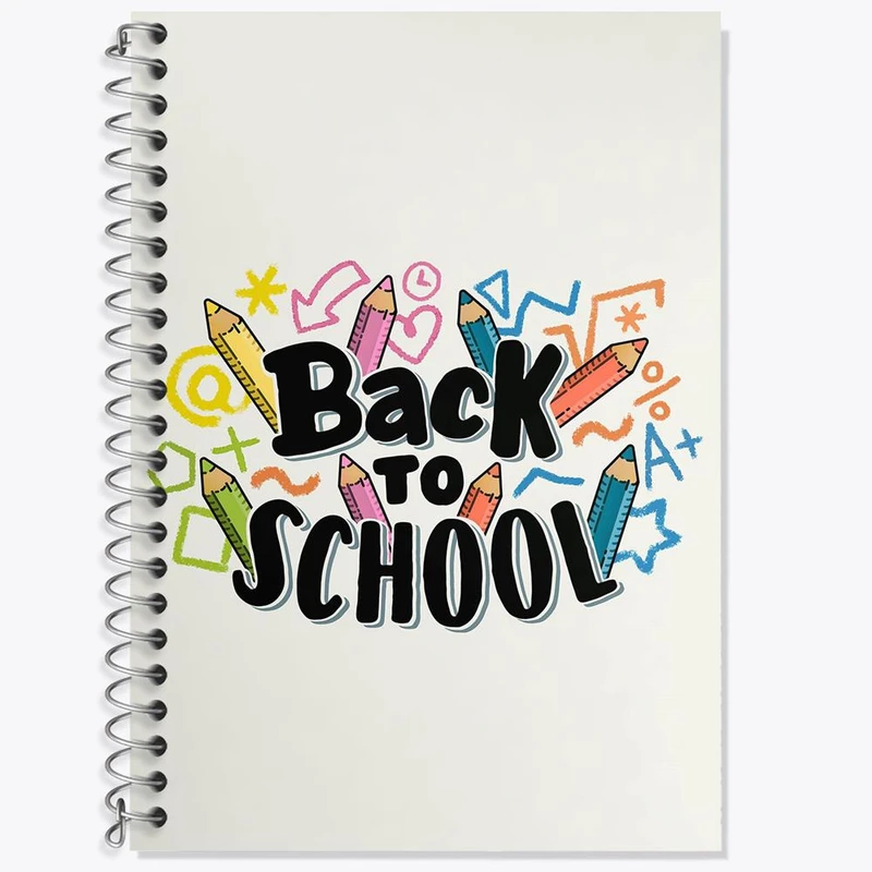 دفتر زبان 50 برگ خندالو مدل دو خط طرح بازگشت به مدرسه کد 30039