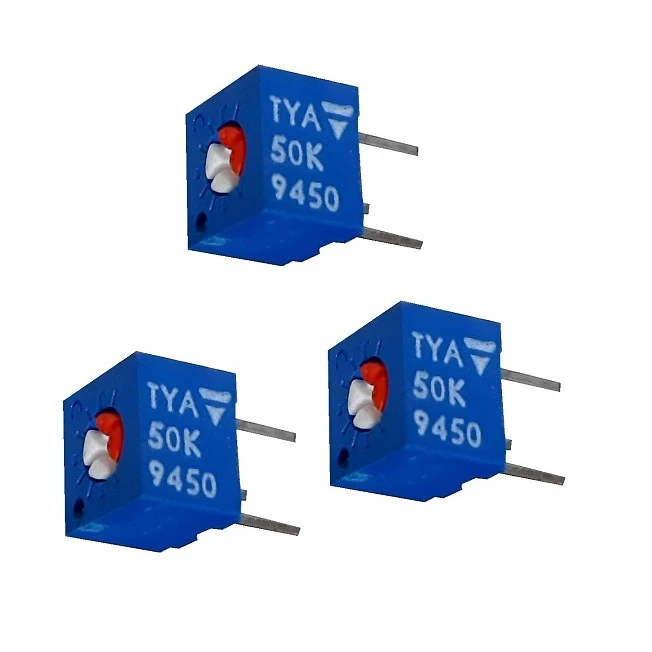 مقاومت پتانسیومتر 50 کیلو اهم کد TYA 50K 9510 بسته 3 عددی