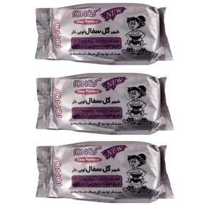 گل سفال لویی دار مدل ronas بسته 3 عددی