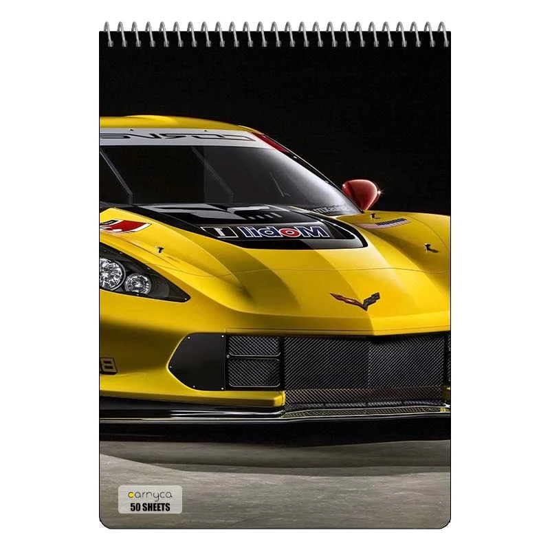 دفتر نقاشی 50 برگ سیمی کارنیکا طرح شورولت کوروت Chevrolet Corvette کد 21337