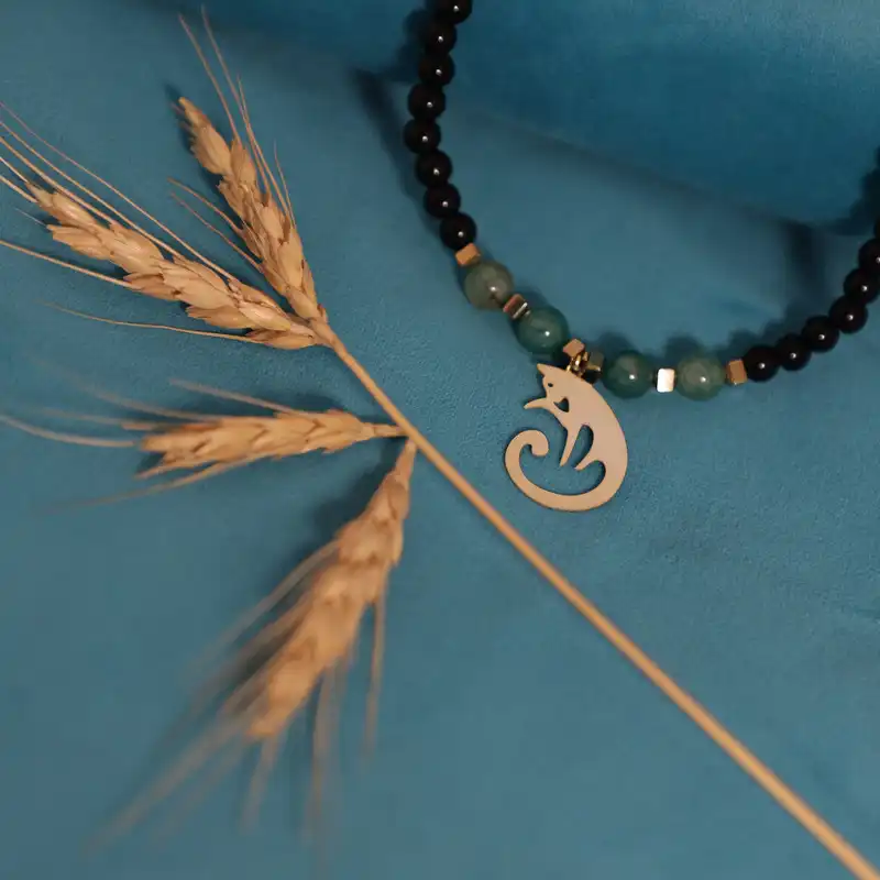 گردنبند طلا 18 عیار زنانه الن نار مدل گربه کد ELN10328