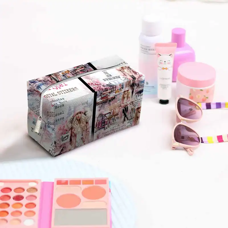 کیف لوازم آرایش زنانه فیوری مدل پرنیان کد fiory 2472 مجموعه 3 عددی به همراه کیف پد و کیف پول