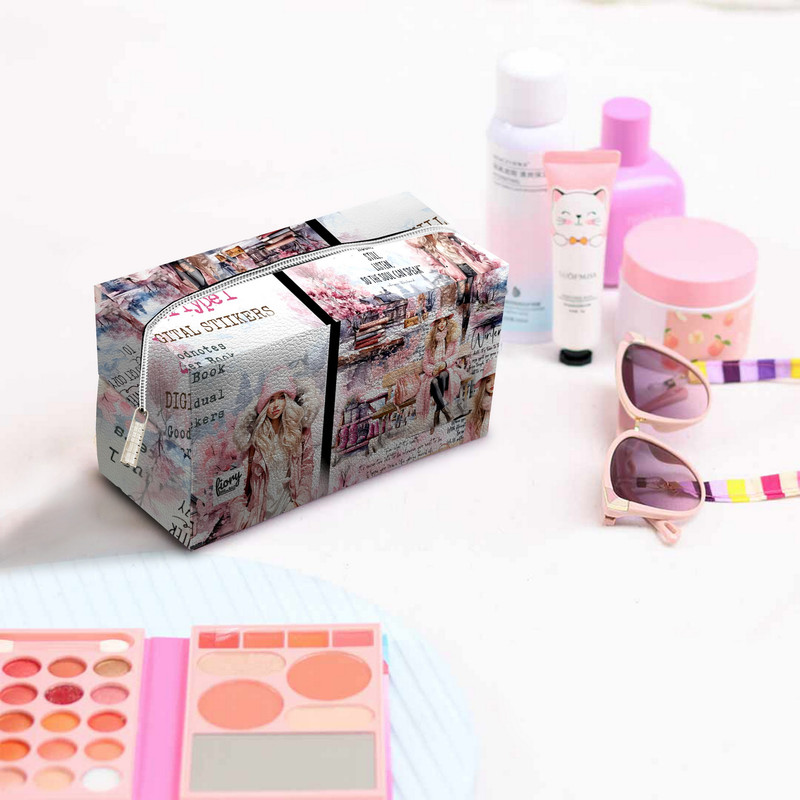 کیف لوازم آرایش زنانه فیوری مدل پرنیان کد fiory 2472 مجموعه 3 عددی به همراه کیف پد و کیف پول