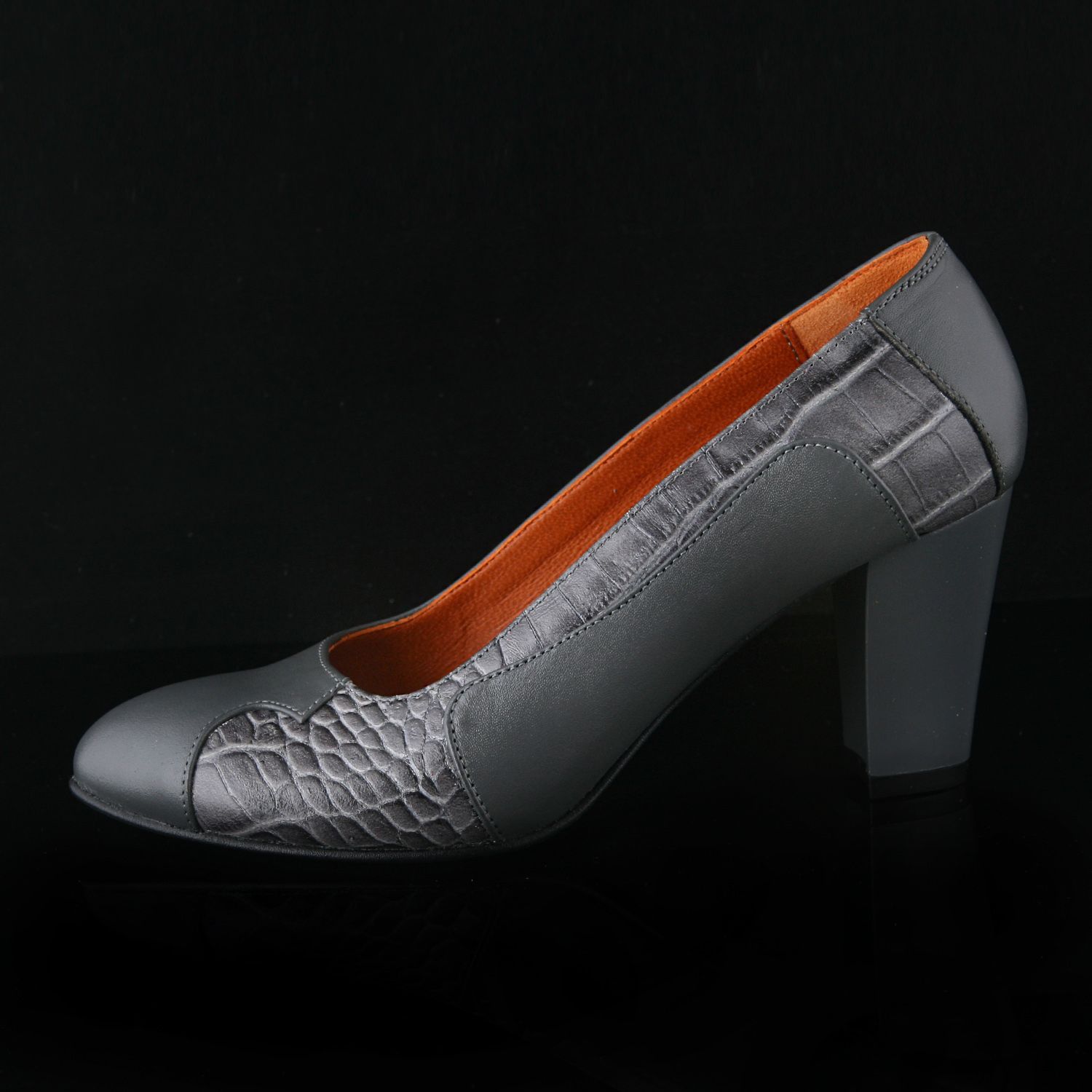 کفش زنانه چرم یلسان مدل آنا TOS-ANA-602-GCGN