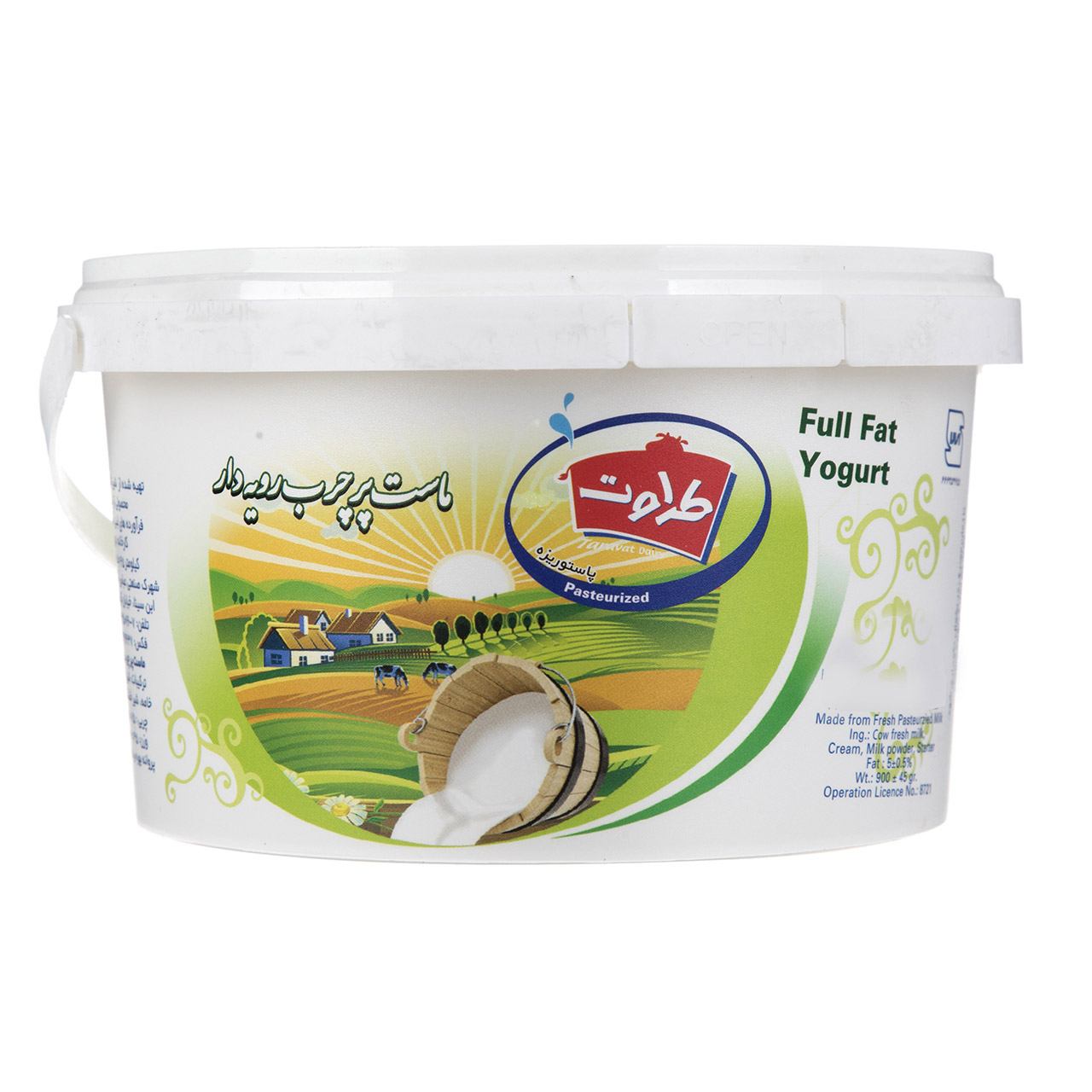 ماست پرچرب رویه دار طراوت - 900 گرم