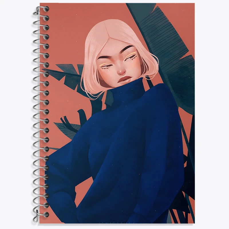 دفتر زبان 50 برگ خندالو مدل سه خط طرح دخترانه کد N2998