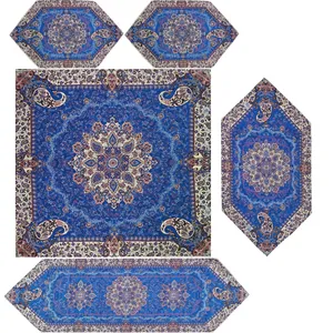 ست پنج تکه رومیزی ترمه مدل اطلس کد At06