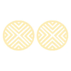 گوشواره طلا 18 عیار زنانه کرابو طرح دایره و فلش مدل Kr5218