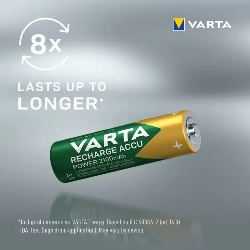 باتری قلمی قابل شارژ وارتا مدل ACCU power Ready-to-use 2100 بسته دو عددی