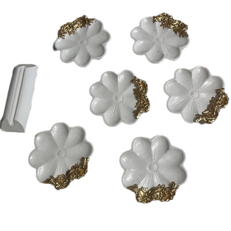 مجموعه ظروف هفت سین شش پارچه طرح گلبرگ