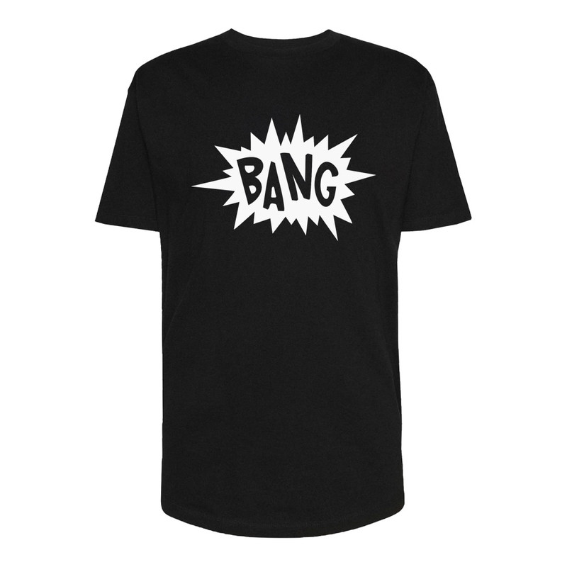تی شرت لانگ آستین کوتاه زنانه مدل BANG کد Sh070 رنگ مشکی