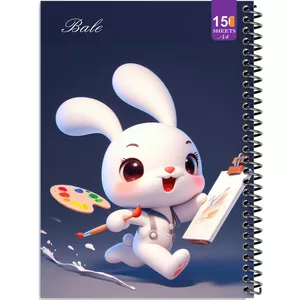 دفتر نقاشی 150 برگ انتشارات  بله مدل رحلی طرح فانتزی خرگوش کوچولوی نقاش کد A4-P200