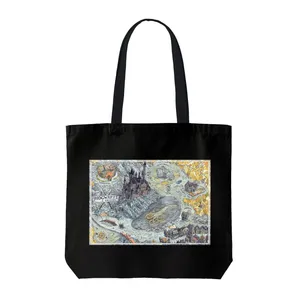 ساک خرید ترمه طراحان ایده مدل هری پاتر و نقشه ی مدرسه کد cfp1577 - S