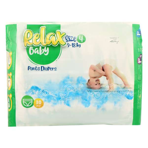 پوشک شورتی کودک ریلکس بیبی سایز 4 بسته 30 عددی