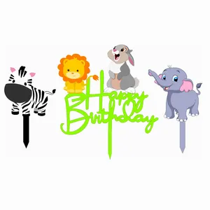 تاپر کیک  طرح حیوانات جنگل مجموعه 3 عددی