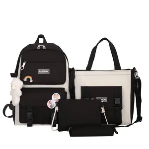 کوله پشتی مدل FD-03 به همراه کیف غذا و جامدادی و کیف رودوشی