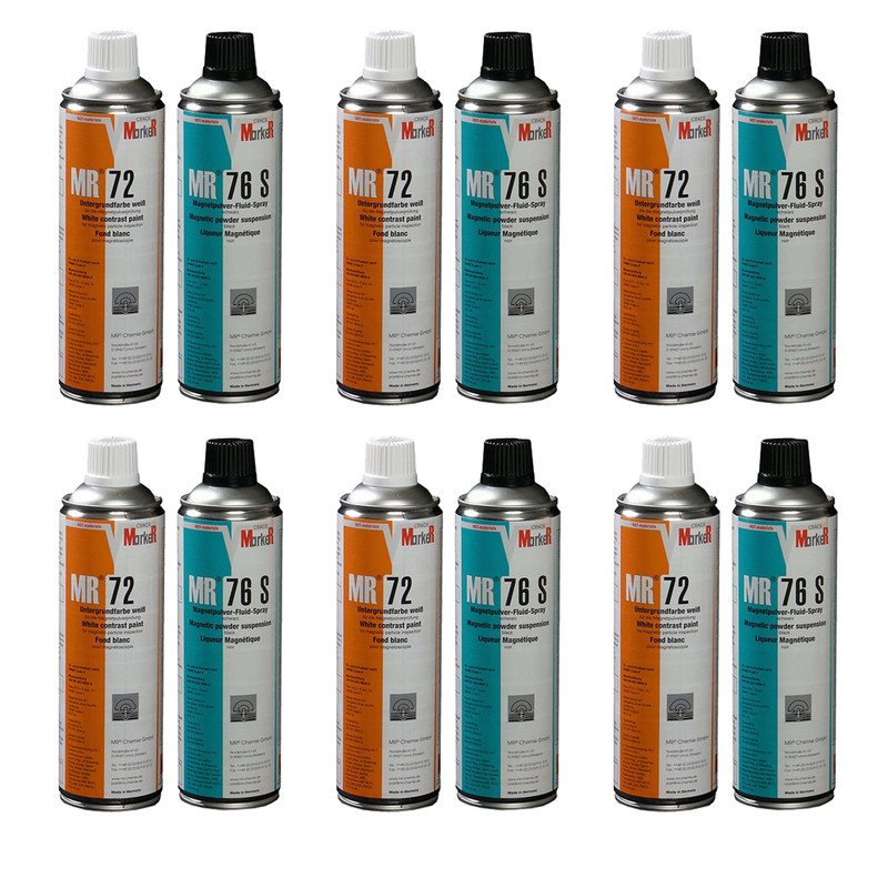 اسپری تست ذرات مغناطیسی ام آر مدل 72-76S مجموعه 12 عددی اسپری تست ذرات مغناطیسی ام آر مدل 72-76S مجموعه 12 عددی