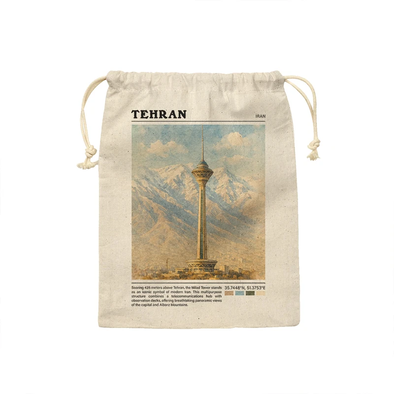 نظم دهنده ترمه طراحان ایده مدل برج میلاد تهران کد map0807 - L سایز 40x28 سانتی متر