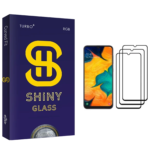 محافظ صفحه نمایش آتوچبو مدل Shiny Glass مناسب برای گوشی موبایل سامسونگ Galaxy A30 بسته سه عددی