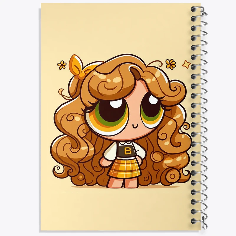 دفتر شطرنجی 50 برگ خندالو طرح دختران نیرومند (The Powerpuff Girls) کد N2114