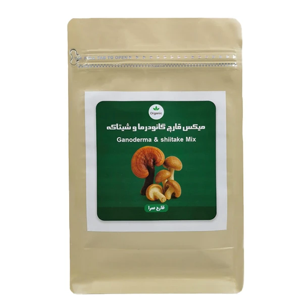میکس پودر قارچ گانودرما لوسیدوم و پودر قارچ شیتاکه خشک شده قارچ سرا - 100 گرم