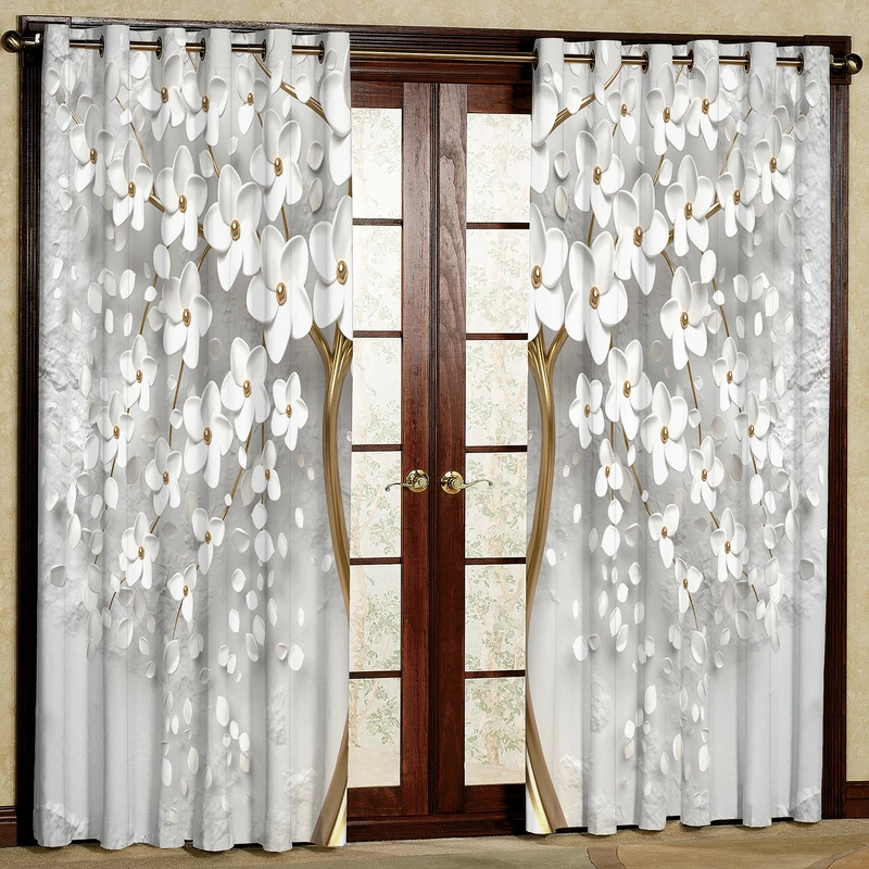 پرده مدل شکوفه مخمل پانچی کد 1997 سایز 200x140 سانتی متر