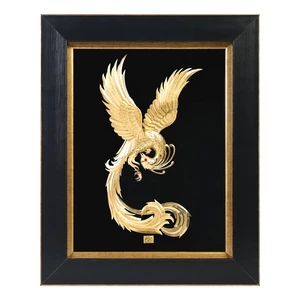 تابلو ورق طلا طرح سیمرغ