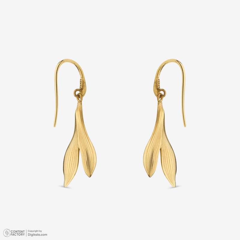 گوشواره عصایی طلا 18 عیار زنانه گلدم مدل E125008 - 7