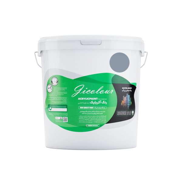 رنگ اکریلیک نمای داخل نیمه براق آبی دودی ژیکالر کد C-G001 حجم 500 میلی لیتر رنگ اکریلیک نمای داخل نیمه براق آبی دودی ژیکالر کد C-G001 حجم 500 میلی لیتر