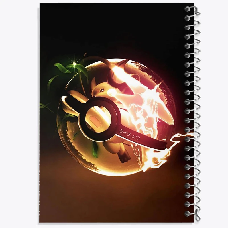 دفتر مشق 50 برگ خندالو مدل پیکاچو انیمه پوکمون کد 17396